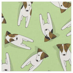Jack Russell Terriers mönster mynt eller ANY färg Tyg