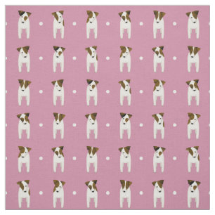 Jack Russell Terriers pin dusty ro någon färg Tyg
