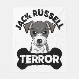 Jack Russell Terror Funny Parsons Terrier Hund Fleecefilt