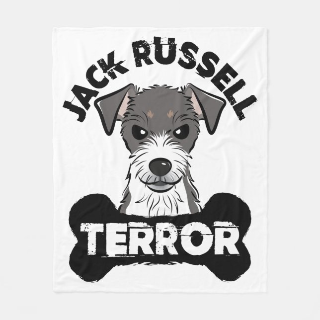 Jack Russell Terror Funny Parsons Terrier Hund Fleecefilt (Framsidan)