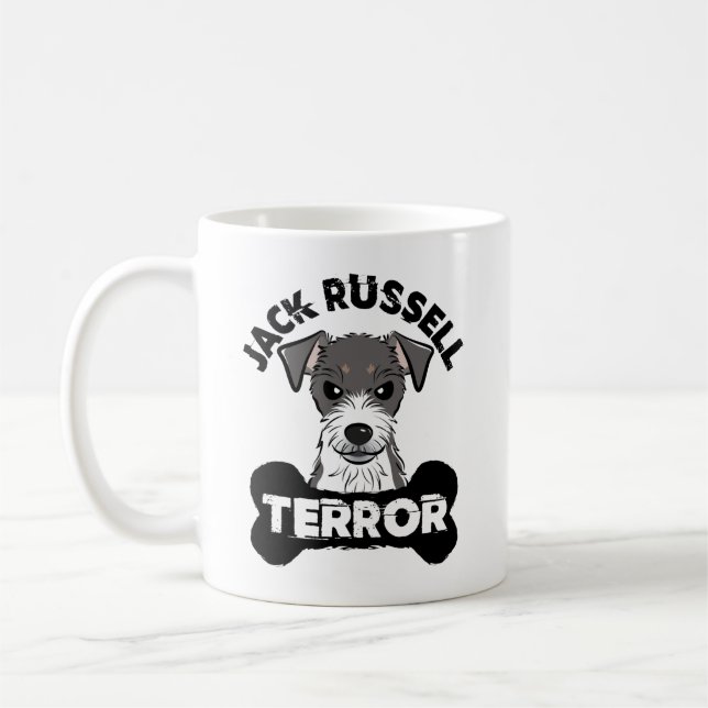 Jack Russell Terror Funny Parsons Terrier Hund Kaffemugg (Vänster)