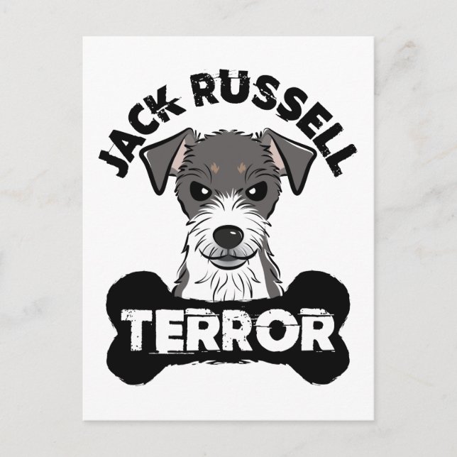 Jack Russell Terror Funny Parsons Terrier Hund Vykort (Framsida)