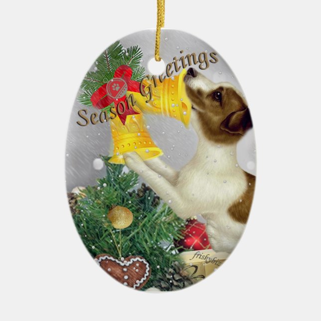 Jack Russell Time to Play Ornament (Framsidan)