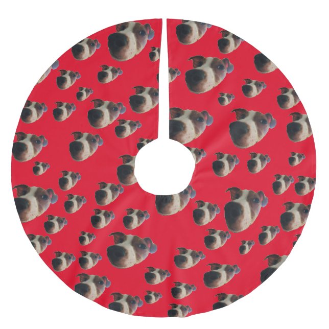 Jack Russell Trädskört Julgransmatta Borstad Polyester (Framsidan)