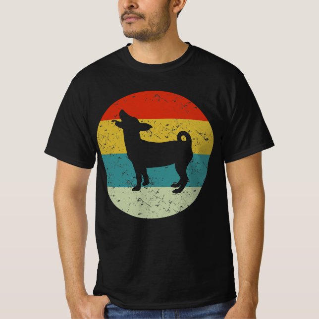 jack Russell-vintage silhouette 70 s T Shirt (Framsida)