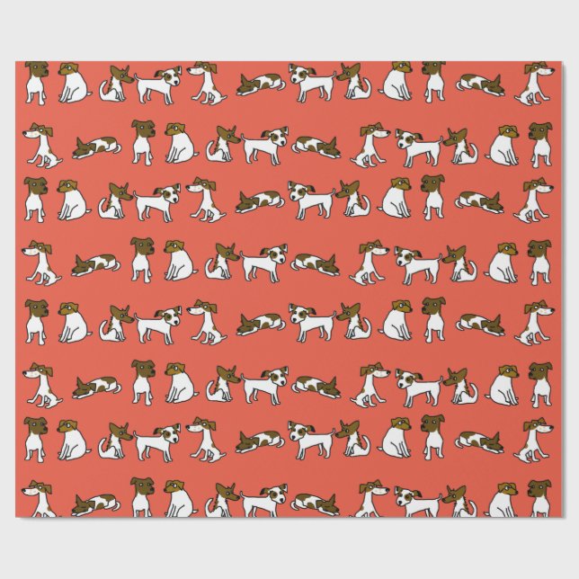Jack Russell Wrapping Papper Presentpapper (Platt)