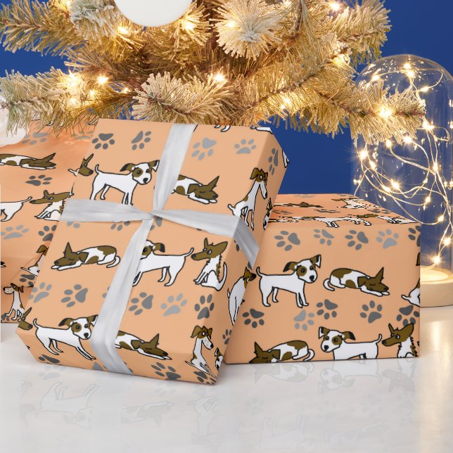 Jack Russell Wrapping Papper Presentpapper (Helgdagar)