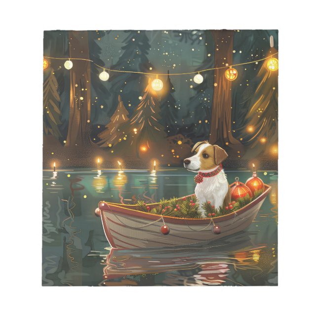 Jack Russells julfirande resa Anteckningsblock (Framsida)