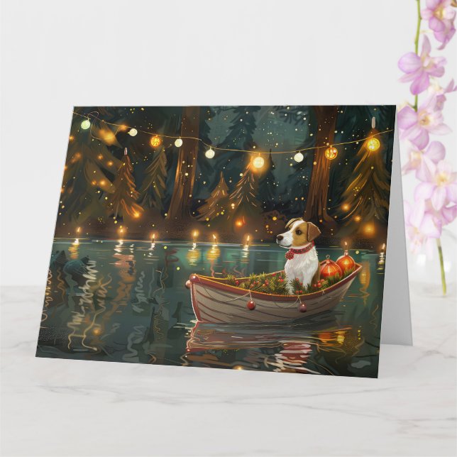 Jack Russells julfirande resa Kort (Orkide)