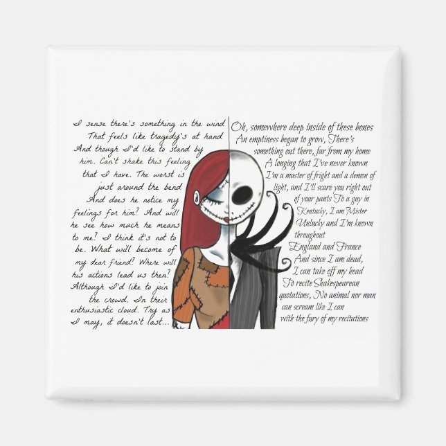 Jack & Sally Quote Magnet (Framsidan)