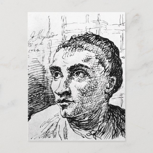 Jack Sheppard, 1724 Vykort (Framsida)