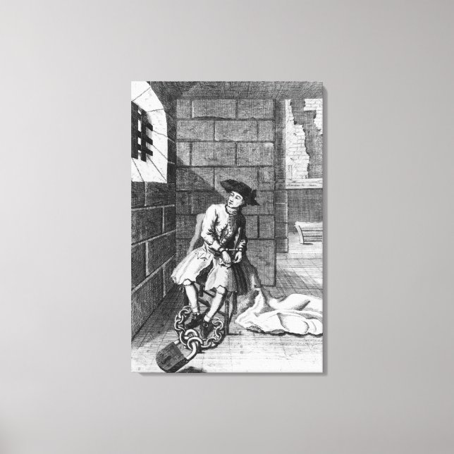 Jack Shepperd in Newgate Prison, 1724 Canvastryck (Framsida)