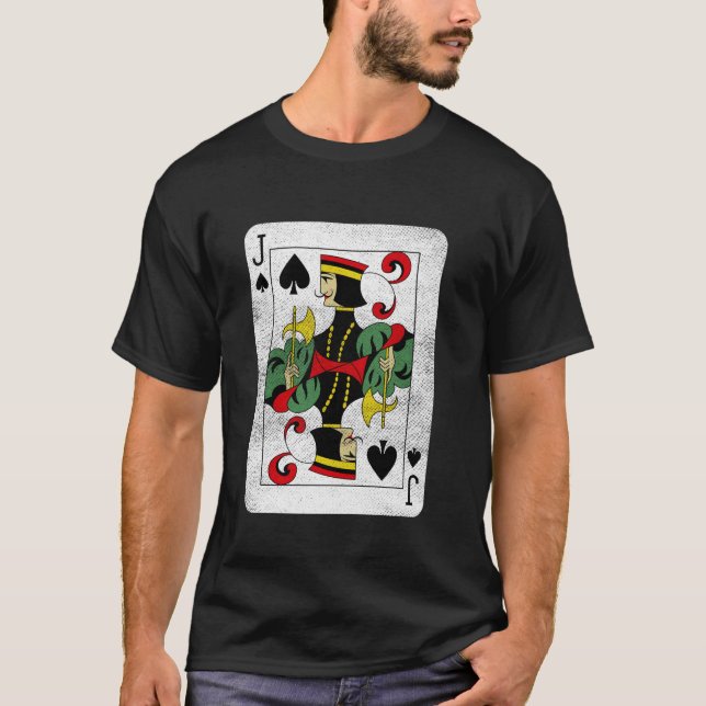 Jack Spades Uppspelningskort Halloween fest Costum T Shirt (Framsida)