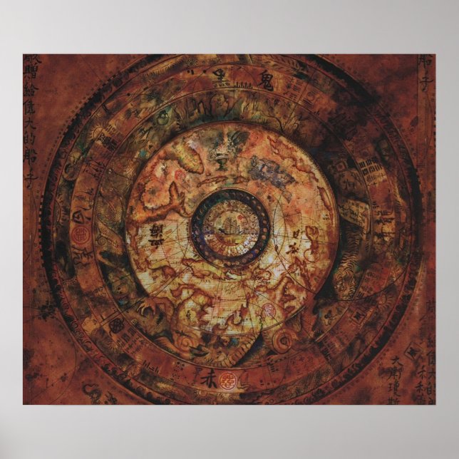 Jack Sparrows Karta Sao Feng Replica Karta Poster (Framsidan)