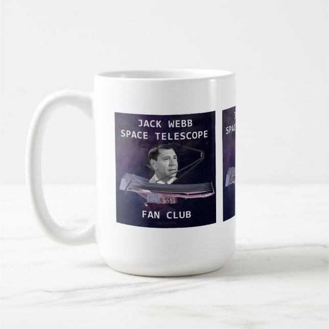 Jack Webb Space Telescope Fläkt Klubb Coffee Mugg (Vänster)