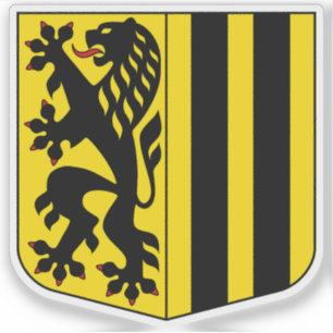 Jacka arm av Dresden, Tyskland Klistermärken