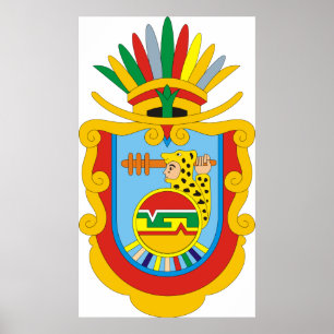 Jacka arm Guerrero Mexico Officiell Symbol Logotyp Poster