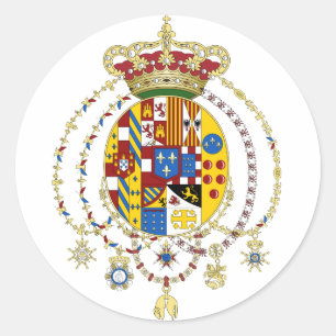 Jacka Arm Kingdom of Two Sicilies Officiell Italie Runt Klistermärke