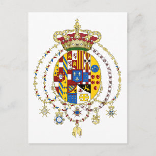 Jacka Arm Kingdom of Two Sicilies Officiell Italie Vykort