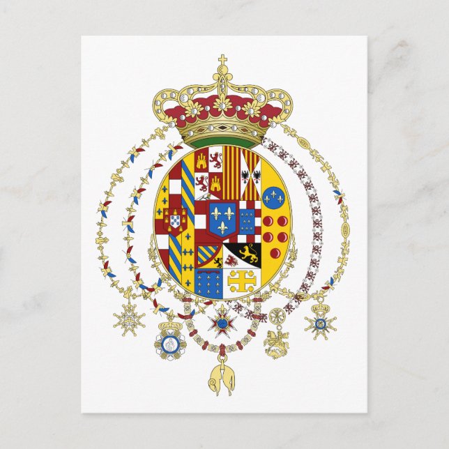Jacka Arm Kingdom of Two Sicilies Officiell Italie Vykort (Framsida)