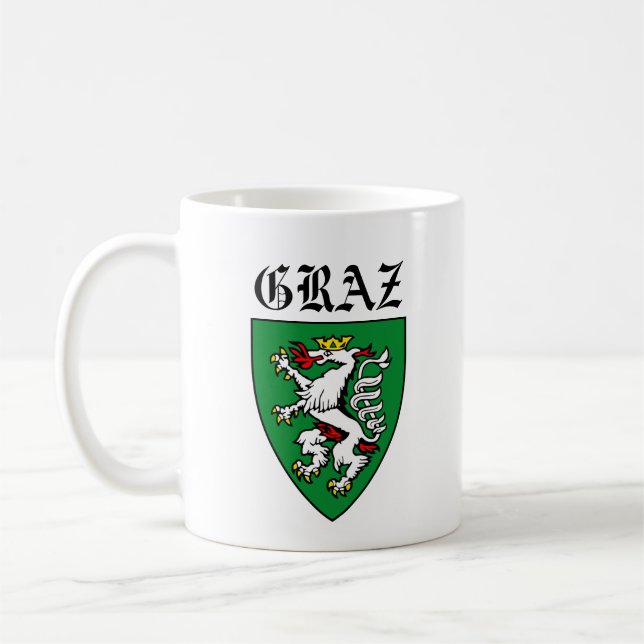 Jacka av Arm av Graz - ÖSTERRIKE Kaffemugg (Vänster)