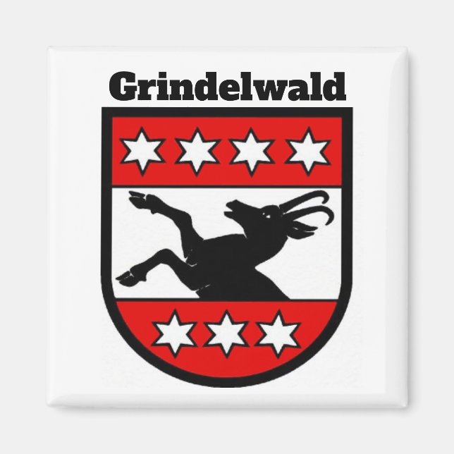 Jacka av Arm av Grindelwald, Schweiz Magnet (Framsidan)