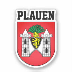 Jacka av Arm av Plauen, Tyskland Klistermärken
