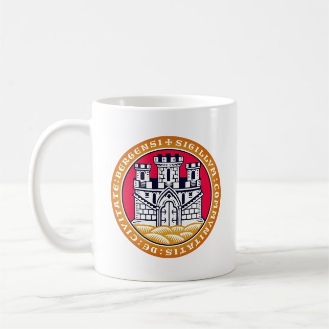 Jacka av Arm Bergen, Norge Kaffe Mugg (Vänster)