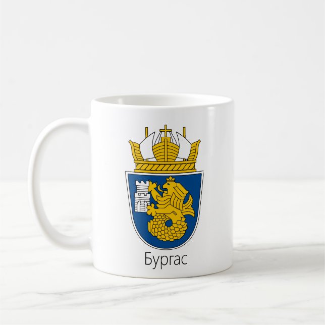 Jacka av Arm Burgas, Bulgarien Kaffemugg (Vänster)