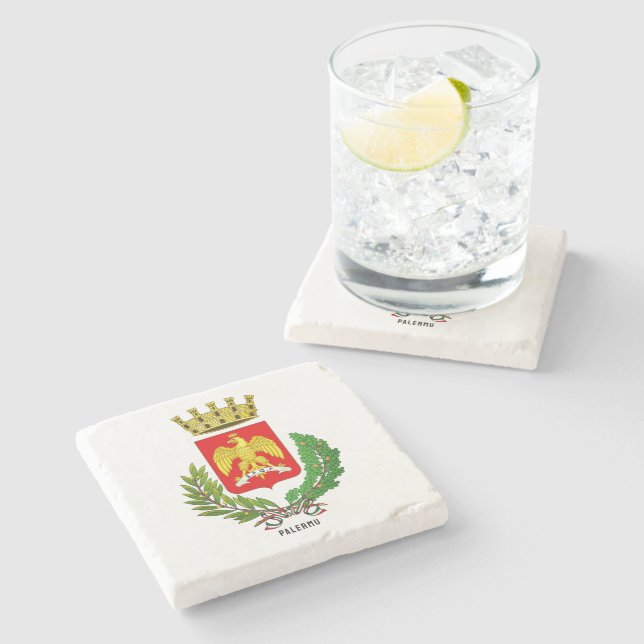Jacka av arm/ flagga Palermo (stad), Sicilien Stenunderlägg (Sidan)
