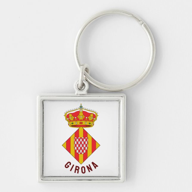 Jacka av Arm Girona Fyrkantig Silverfärgad Nyckelring (Framsidan)
