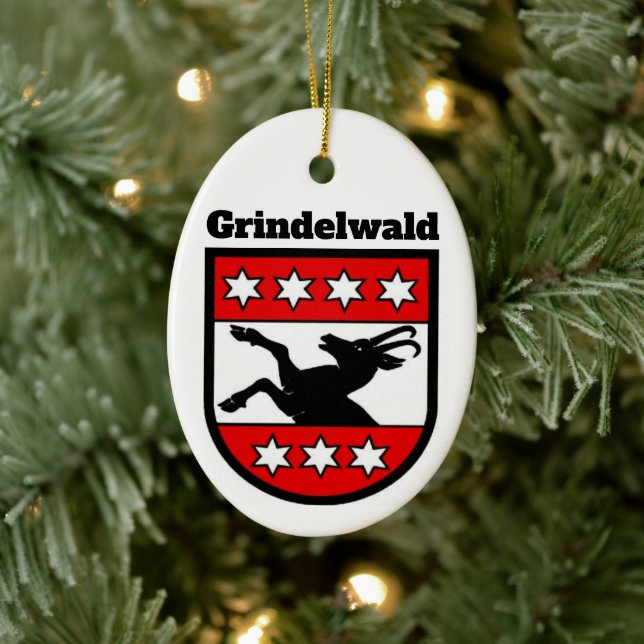 Jacka av Arm Grindelwald, Schweiz Julgransprydnad Keramik (Träd)