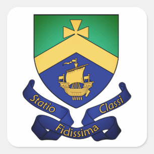 Jacka av Arm i Cobh (County Kork), Irland Fyrkantigt Klistermärke
