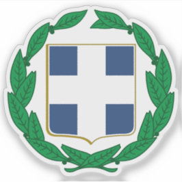 Jacka av arm i Grekland (färgad version) Klistermärken