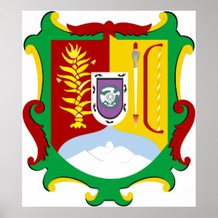 Jacka av arm Nayarit Officiell Mexico Heraldry Log Poster
