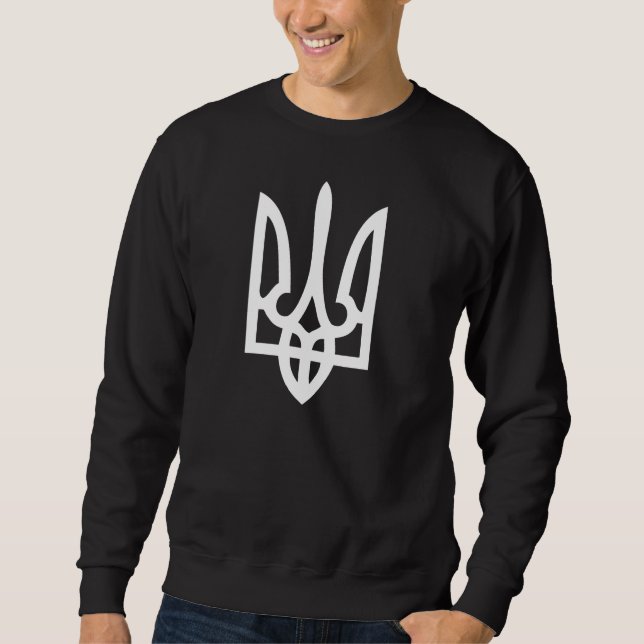 Jacka av Arm Shirt, ukrainska Tryzub Trident Lång Ärmad Tröja (Framsida)