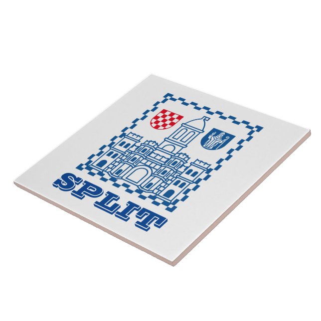 Jacka av Arm Split, Kroatien Kakelplatta (Sidan)