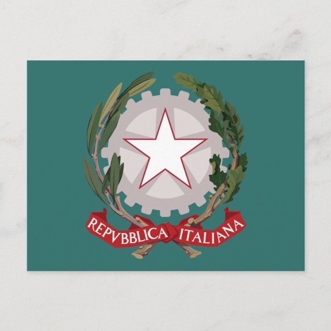 Jacka av Arm Stemma Italien Italia Vykort (Framsida)