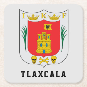 Jacka av Arm Tlaxcala, Mexiko Underlägg Papper Kvadrat