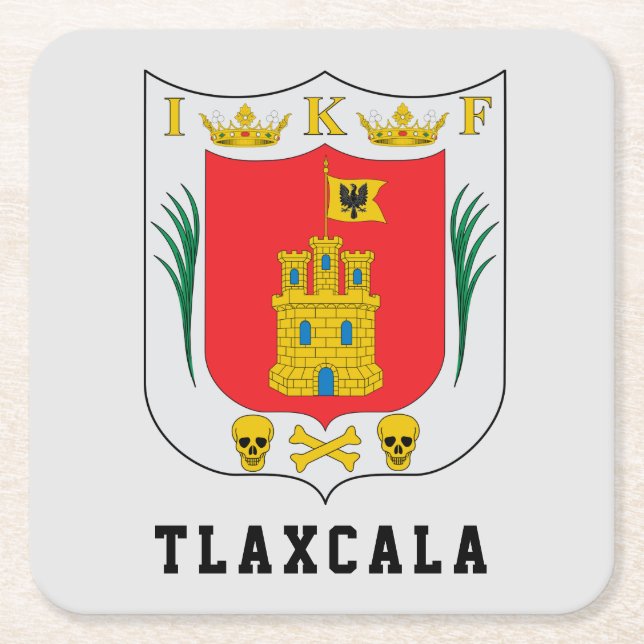 Jacka av Arm Tlaxcala, Mexiko Underlägg Papper Kvadrat (Framsidan)