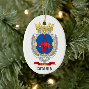 Jacka av armen Catania, Sicilien Julgransprydnad Keramik