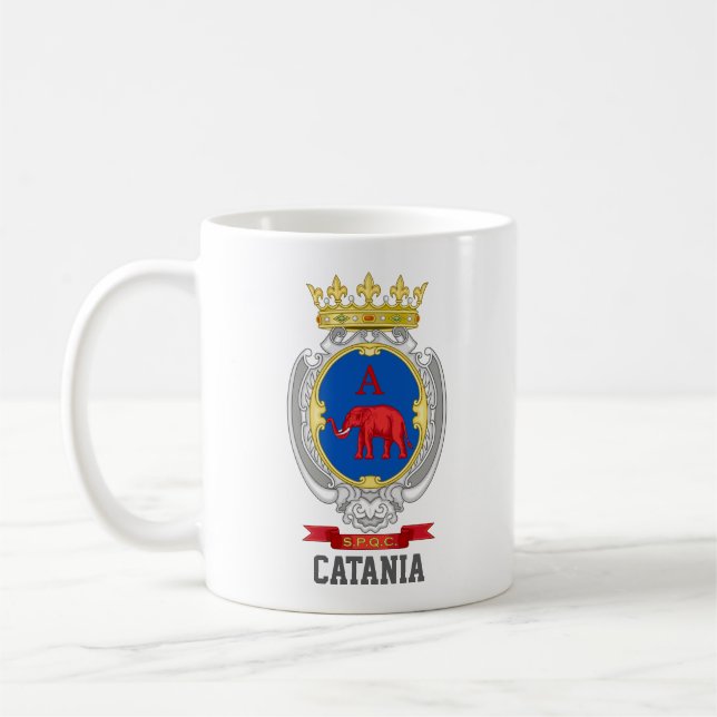 Jacka av armen Catania, Sicilien Kaffemugg (Vänster)