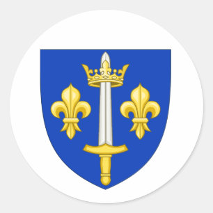 Jacka av Armen Jeanne d'Arc Runt Klistermärke
