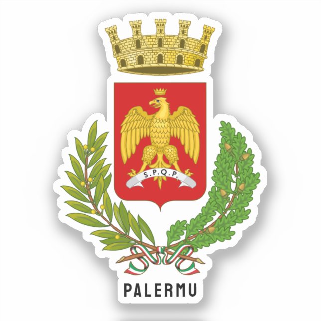 Jacka av armen Palermo - Sicilien Klistermärken (Framsida)