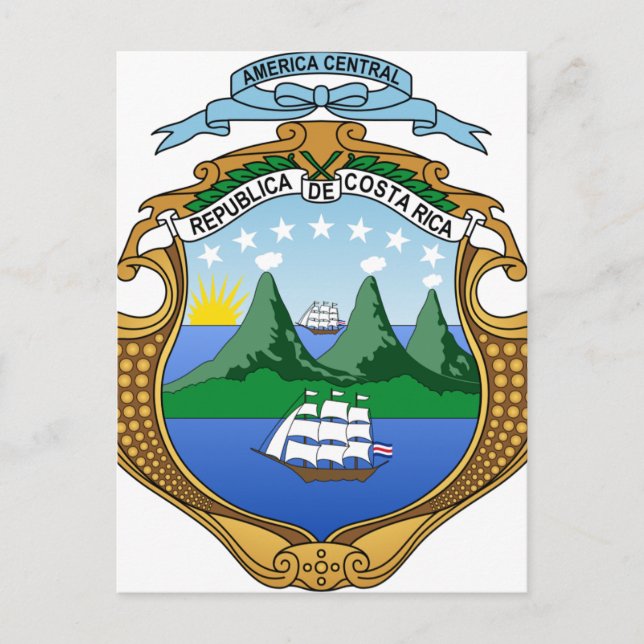 Jacka av Costa Rica - Escudo de Costa Rica Vykort (Framsida)