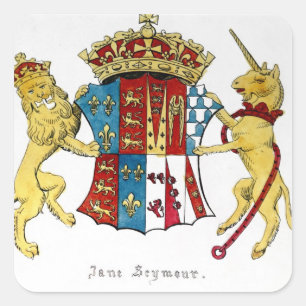 Jacka av Jane Seymour Arm Fyrkantigt Klistermärke