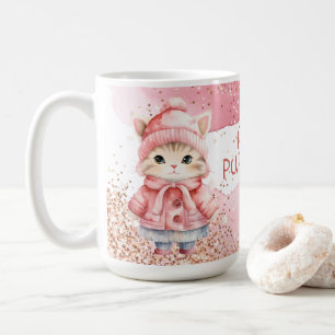 Jacka av Kattunge-vinter för cute-vattenfärg Kaffemugg