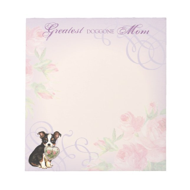 Jacka Chihuahua Heart Mamma Anteckningsblock (Framsida)