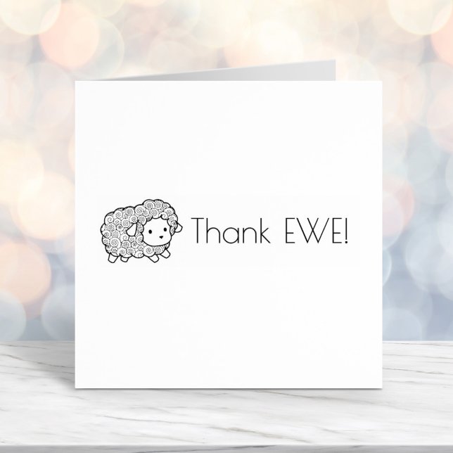 Jacka gråa får tack Ewe (du) Självfärgande Stämpel (Skapare uppladdad)
