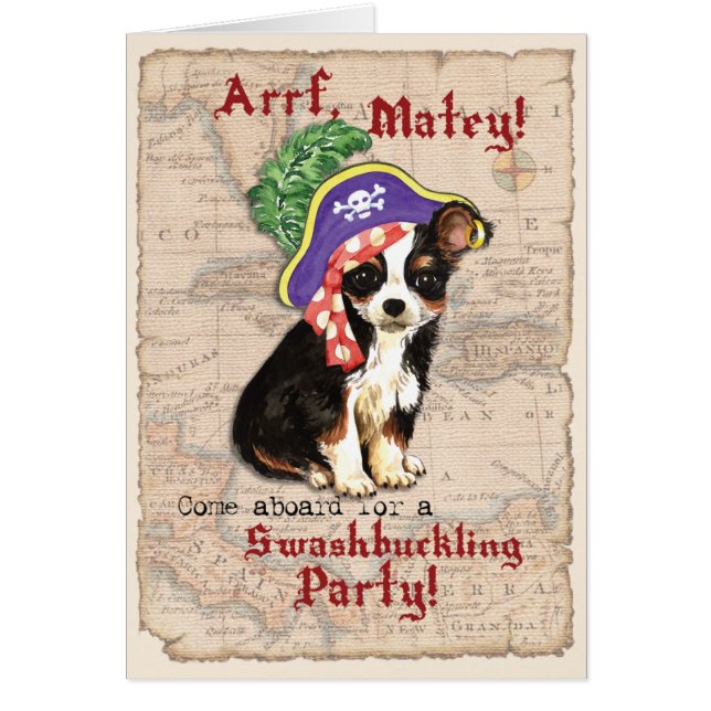 Jacka inbjudan till Chihuahua Pirat under lång tid OBS Kort (Framsidan)